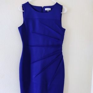 NWT Calvin Klein Blue Sleeveless Pencil Dress